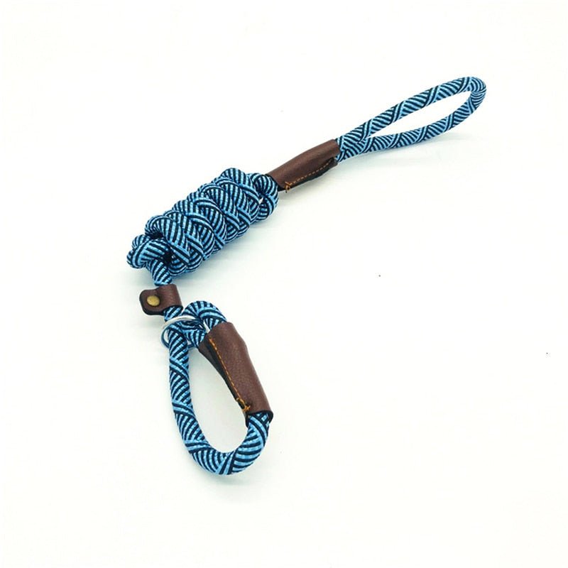 2 In 1 Reflective Adjustable Slip Rope Dog Leash-Wiggleez-Blue-S - 1.2M-Wiggleez