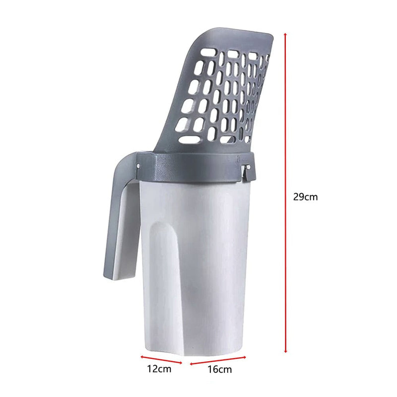 2 in 1 Cat Litter Shovel Scoop-Wiggleez-Grey + 2 Rolls-Wiggleez