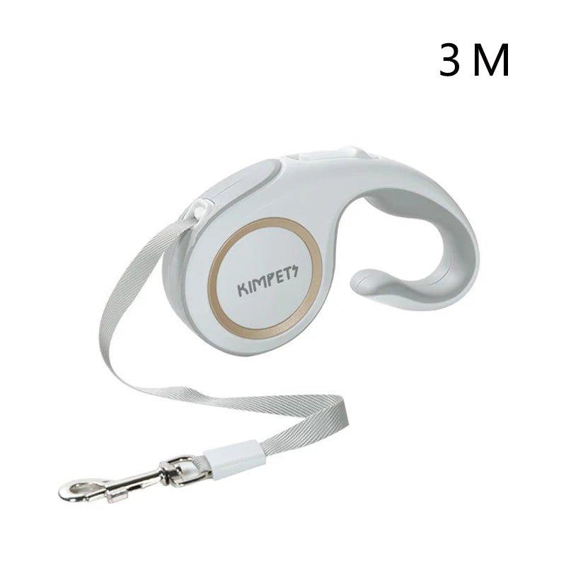 3M 5M Dog Retractable Traction Automatic Rope Dog Leash Harness Belt Small Medium Dogs-Wiggleez-3M White-Wiggleez