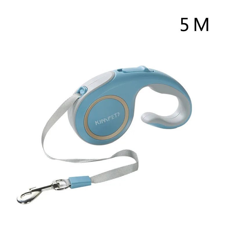 3M 5M Dog Retractable Traction Automatic Rope Dog Leash Harness Belt Small Medium Dogs-Wiggleez-5M Blue-Wiggleez