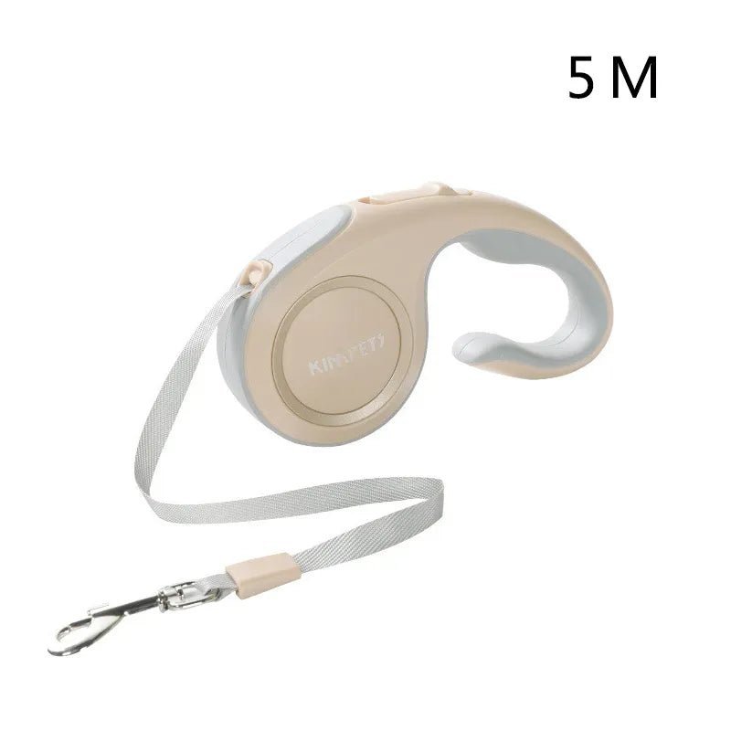3M 5M Dog Retractable Traction Automatic Rope Dog Leash Harness Belt Small Medium Dogs-Wiggleez-5M Gold-Wiggleez