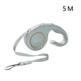 3M 5M Dog Retractable Traction Automatic Rope Dog Leash Harness Belt Small Medium Dogs-Wiggleez-5M Light Green-Wiggleez