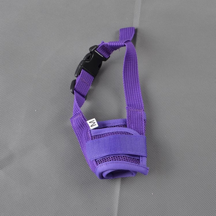 Adjustable Anti Barking Anti Chewing Dog Muzzle-Wiggleez-Purple-S-Wiggleez