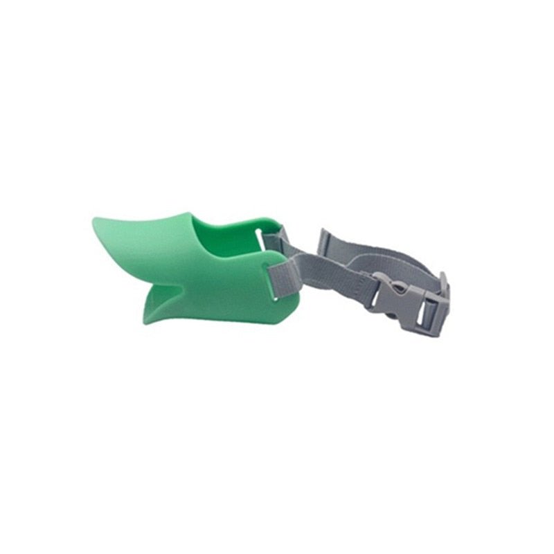 Adjustable Anti Barking Anti Chewing Silicone Duck Shape Dog Muzzle-Anti Barking Dog Muzzle-Wiggleez-Green-S-Wiggleez