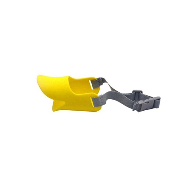 Adjustable Anti Barking Anti Chewing Silicone Duck Shape Dog Muzzle-Anti Barking Dog Muzzle-Wiggleez-Yellow-S-Wiggleez