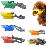 Adjustable Anti Barking Anti Chewing Silicone Duck Shape Dog Muzzle-Anti Barking Dog Muzzle-Wiggleez-Yellow-S-Wiggleez