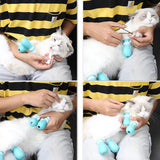 Adjustable Anti-Scratch Shoes for Cats-Wiggleez-Blue-Wiggleez