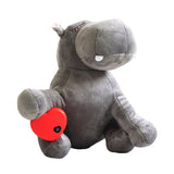 Anti Anxiety Plush Heartbeat Dog Behavioral Training Aid Toy-Wiggleez-Dark Grey-Wiggleez