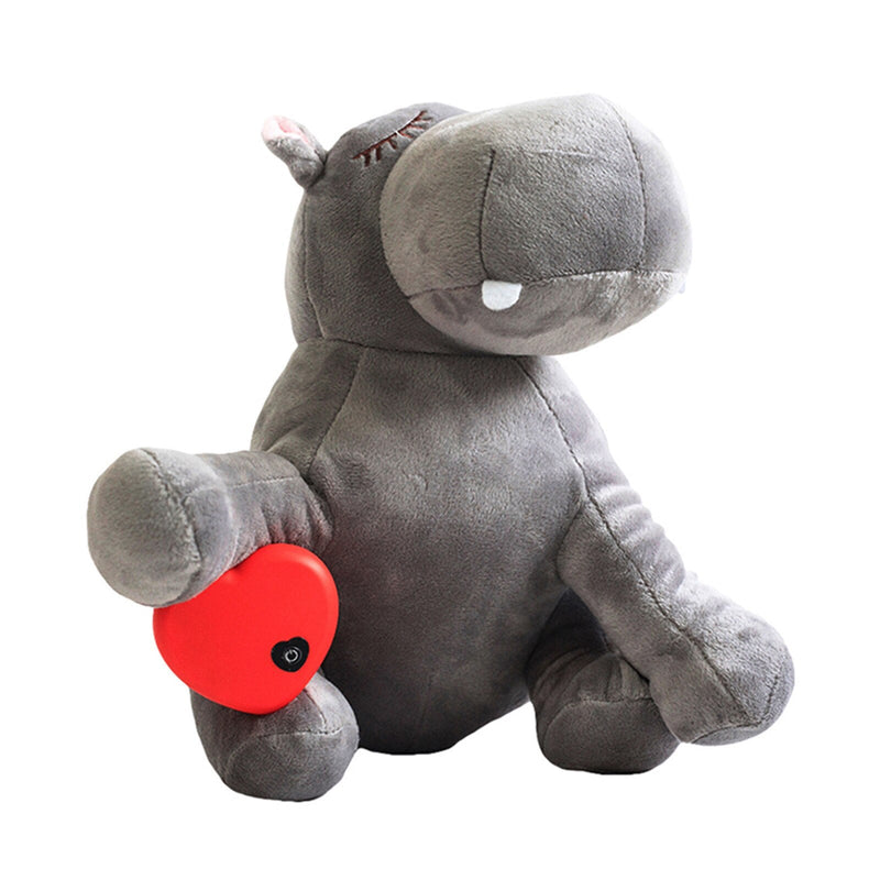 Anti Anxiety Plush Heartbeat Dog Behavioral Training Aid Toy-Wiggleez-Dark Grey-Wiggleez