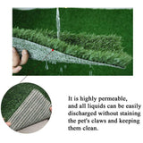 Artificial Waterproof Green Lawn Mat Turf for Dog Litter-Wiggleez-Green-16 x 24 In-Wiggleez