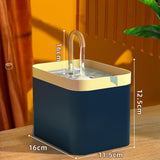 Auto Cat Water Fountain Dispenser-Wiggleez-Blue-USB-Wiggleez
