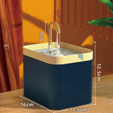 Auto Cat Water Fountain Dispenser-Wiggleez-Navy blue-USB-Wiggleez