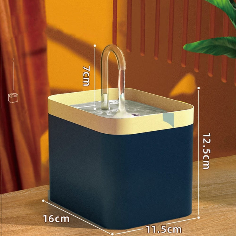 Auto Cat Water Fountain Dispenser-Wiggleez-Navy blue-USB-Wiggleez
