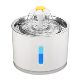 Automatic Cat Water Fountain with LED Lights-Wiggleez-White-Wiggleez