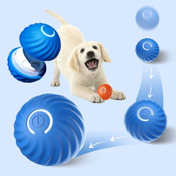 Automatic Electronic Interactive Moving Smart Dog Cat Toy Ball-Wiggleez-Orange-Wiggleez