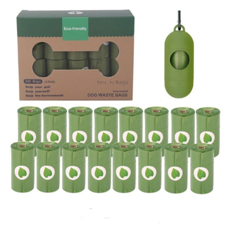 Biodegradable Eco Friendly Dog Waste Bag & Dispenser-Wiggleez-Green 16 rolls-Wiggleez