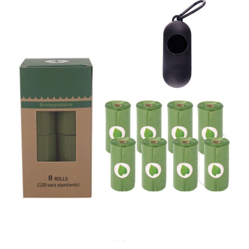 Biodegradable Eco Friendly Dog Waste Bag & Dispenser-Wiggleez-Green 8 rolls-Wiggleez