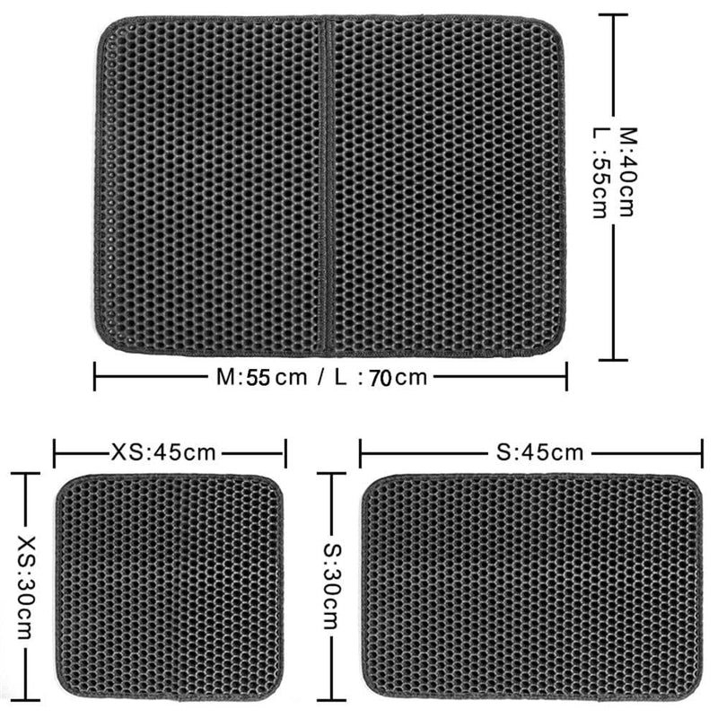 Cat Litter Waterproof Mat-Wiggleez-Black-30x30 cm-Wiggleez