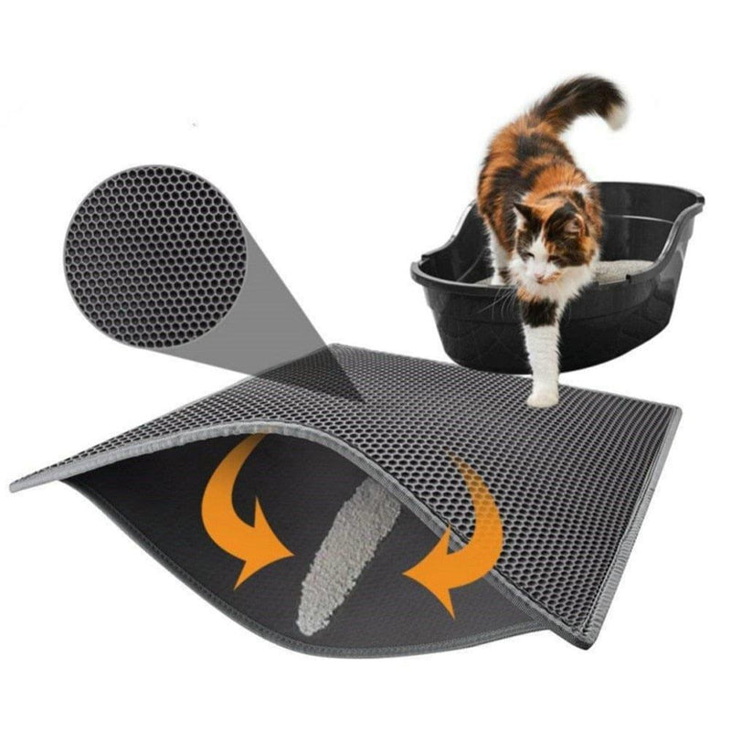 Cat Litter Waterproof Mat-Wiggleez-Black-30x30 cm-Wiggleez