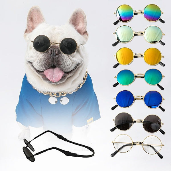 Cool Vintage Sunglasses Goggles for Cats and Dogs-Wiggleez-Black-M-Wiggleez
