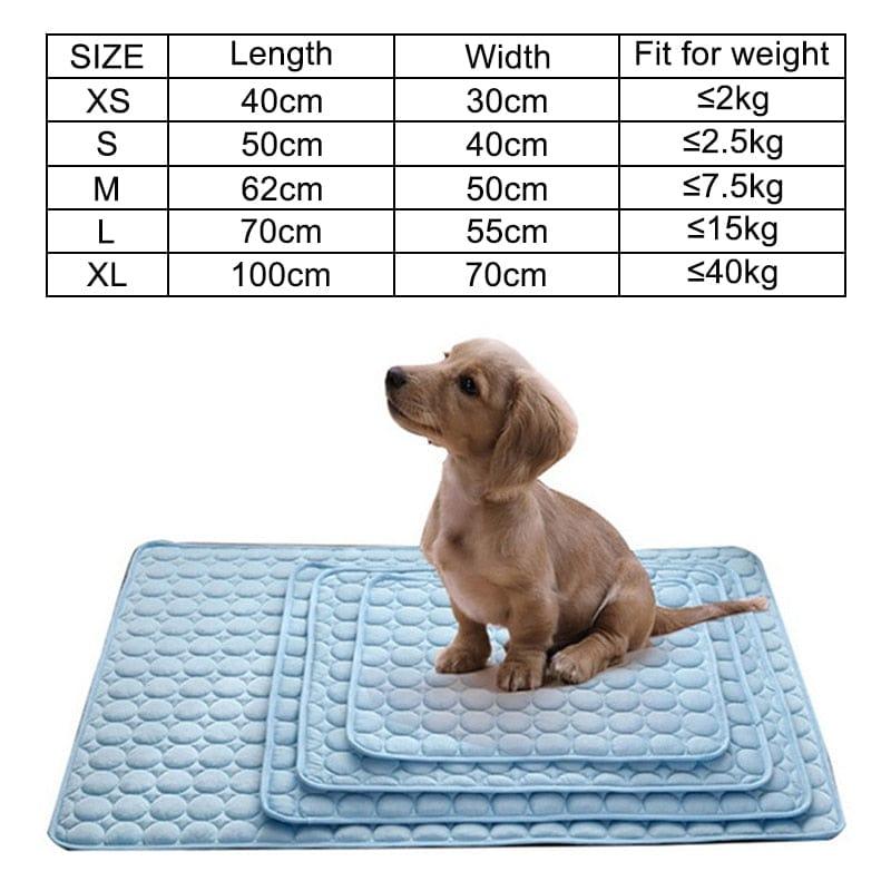 Cooling Dog Washable Mat-Wiggleez-Blue-XS 40x30 cm-Wiggleez