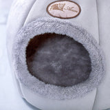 Cozy Cat Warm Round Bed-Wiggleez-Light Grey-M-Wiggleez