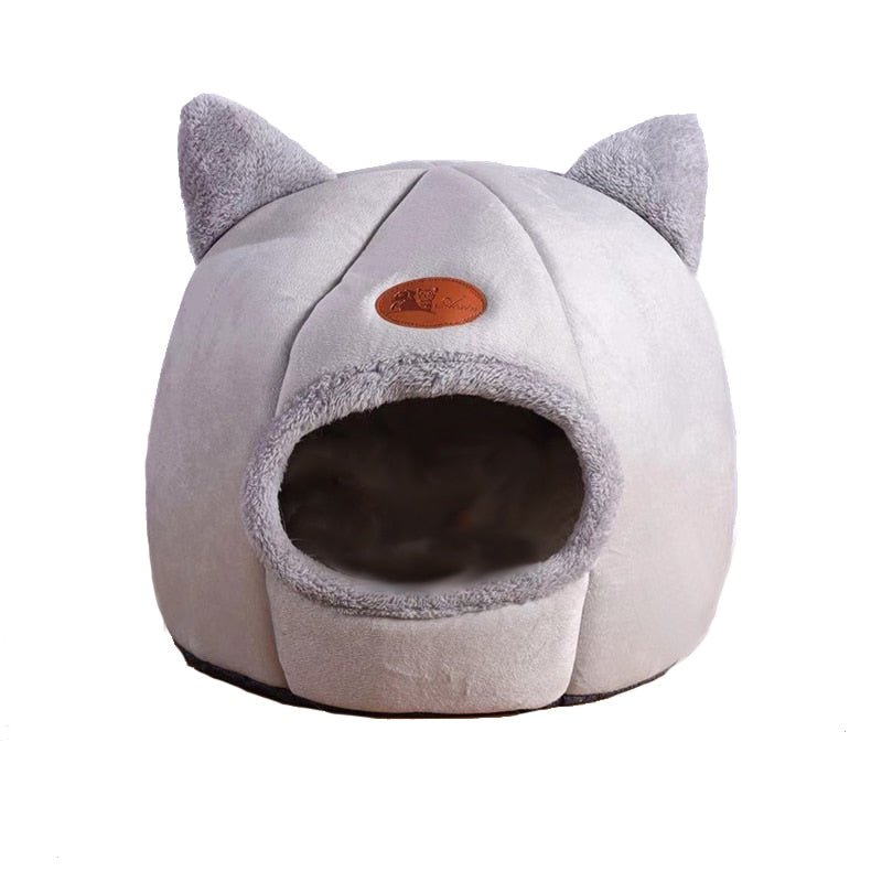 Cozy Cat Warm Round Bed-Wiggleez-Light Grey-M-Wiggleez