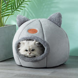 Cozy Cat Warm Round Bed-Wiggleez-Light Grey-M-Wiggleez