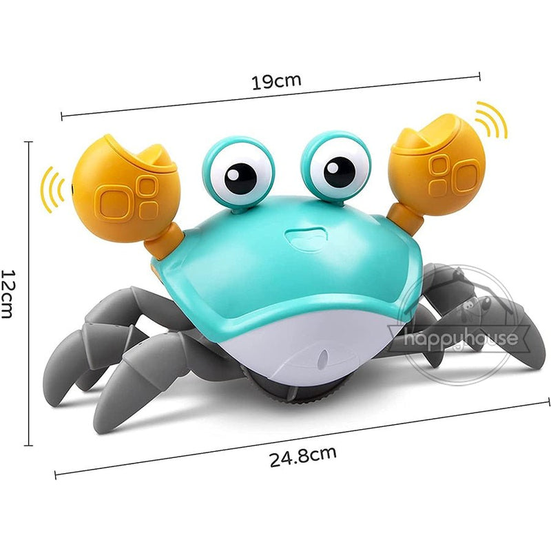 Crawling Crab Musical Toy Dogs Cats and Kids-Wiggleez-Green-Wiggleez