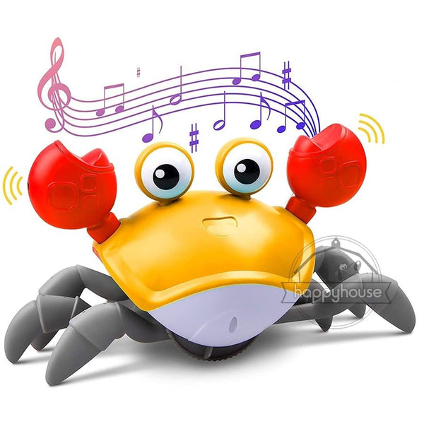 Crawling Crab Musical Toy Dogs Cats and Kids-Wiggleez-Orange-Wiggleez