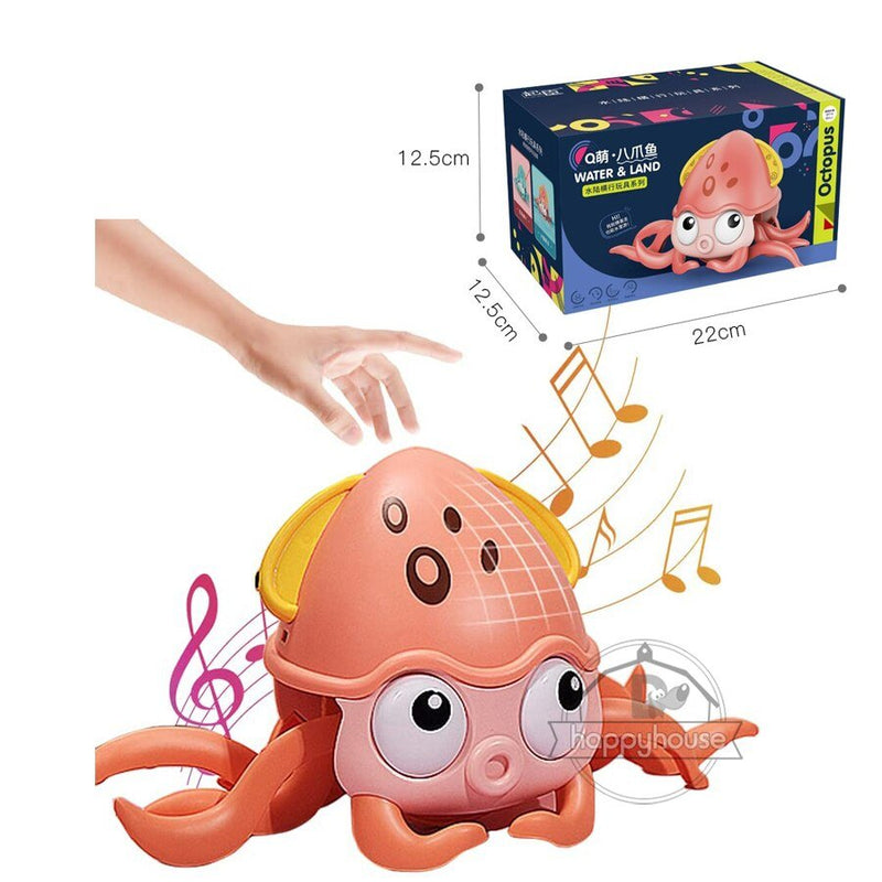 Crawling Octopus Musical Toy Dogs Cats and Kids-Wiggleez-Octopus-Blue-Wiggleez