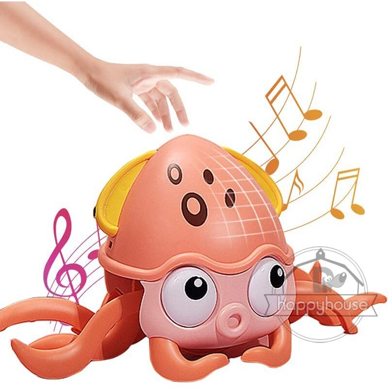 Crawling Octopus Musical Toy Dogs Cats and Kids-Wiggleez-Octopus-Pink-Wiggleez