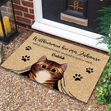 Customized Personalized Water Absorbing Cat and Dog Outdoor and Indoor Door Mat-Wiggleez-E-40cmx60cm-Wiggleez