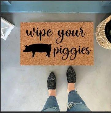 Customized Personalized Water Absorbing Cat and Dog Outdoor and Indoor Door Mat-Wiggleez-O-40cmx60cm-Wiggleez