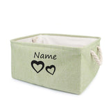 Customized Plain Dog Toy Paw Storage Basket-Wiggleez-F Green-S 12 x 8 x 5 In-Wiggleez