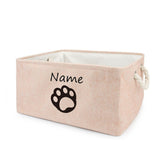 Customized Plain Dog Toy Paw Storage Basket-Wiggleez-G Pink-S 12 x 8 x 5 In-Wiggleez