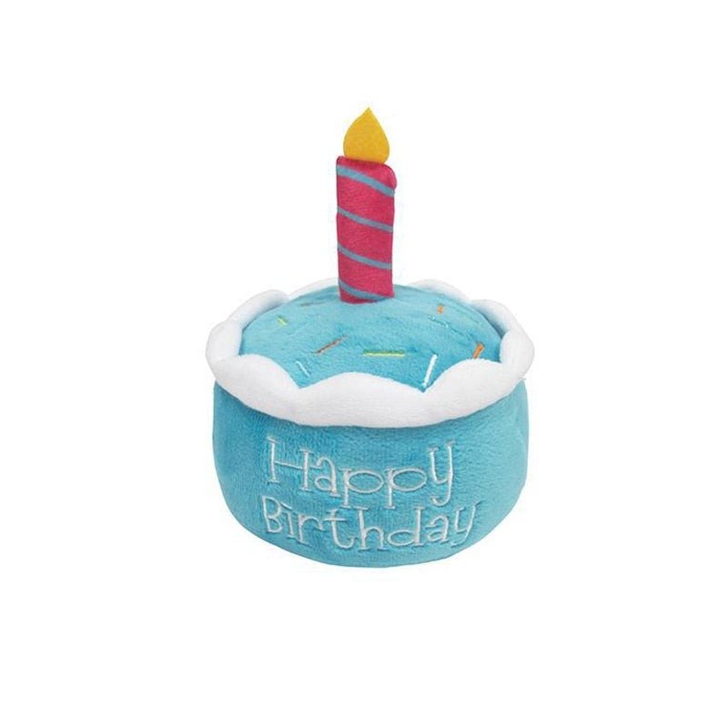 Cute Birthday Cake Dog Toy-Wiggleez-Blue Cake-Wiggleez