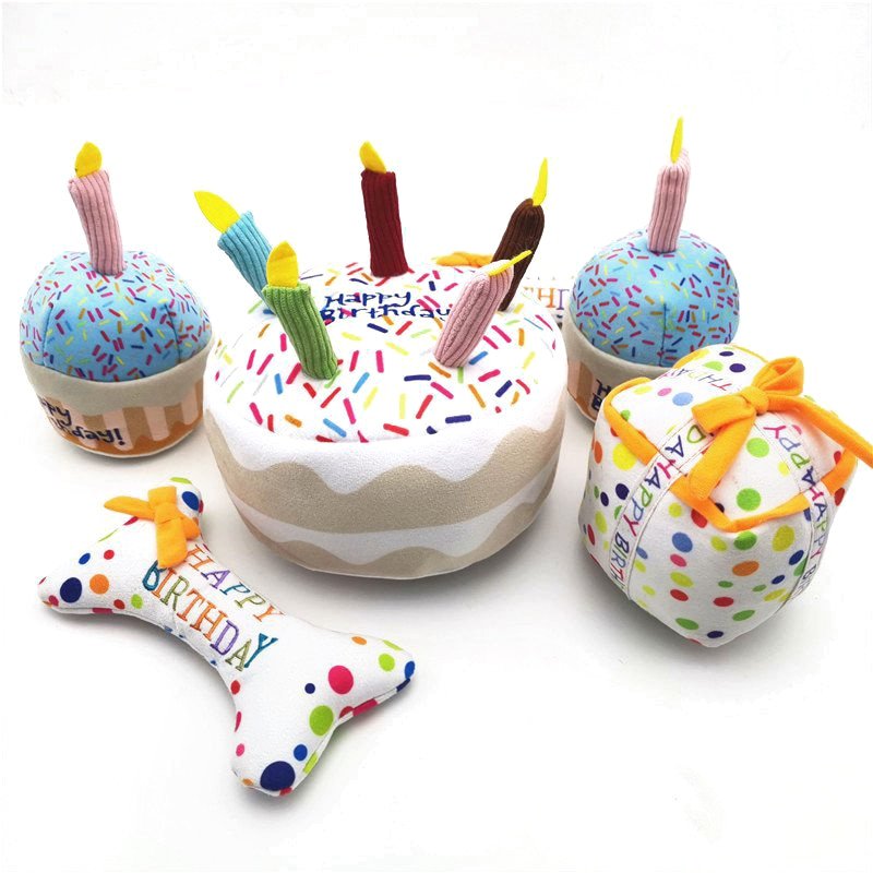 Cute Birthday Cake Dog Toy-Wiggleez-Cupcake-Wiggleez