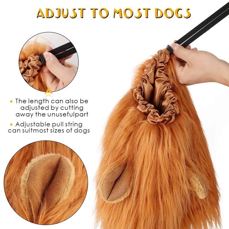 Cute Lion Mane Wig For Dogs and Cats-Wiggleez-Light Brown-Wiggleez