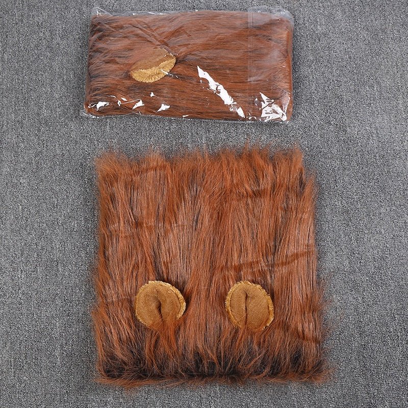Cute Lion Mane Wig For Dogs and Cats-Wiggleez-Dark Brown-Wiggleez