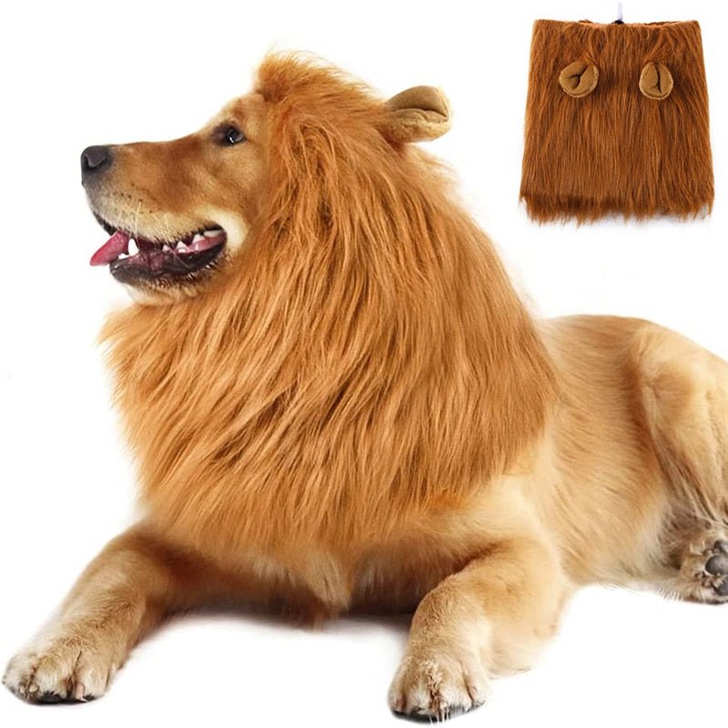 Cute Lion Mane Wig For Dogs and Cats-Wiggleez-Light Brown-Wiggleez