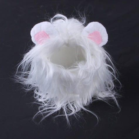 Cute Lion Wig for Cat and Small dogs-Wiggleez-White-S-Wiggleez