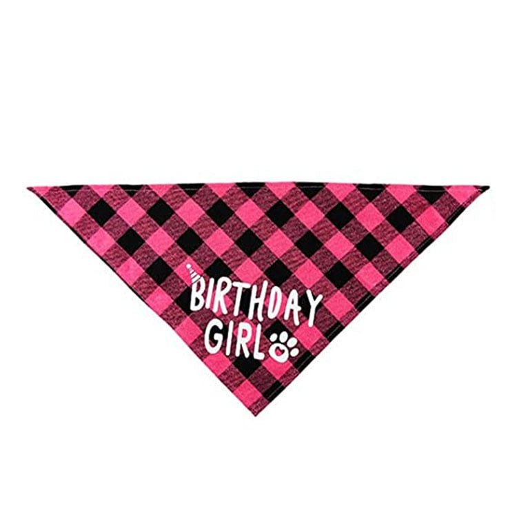 Dog Birthday Bandana Scarf-Wiggleez-Pink Scarf-Wiggleez