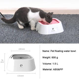 Dog Floating Non Spill Drinking Water Bowl Dispenser-Wiggleez-B-Grey-Wiggleez