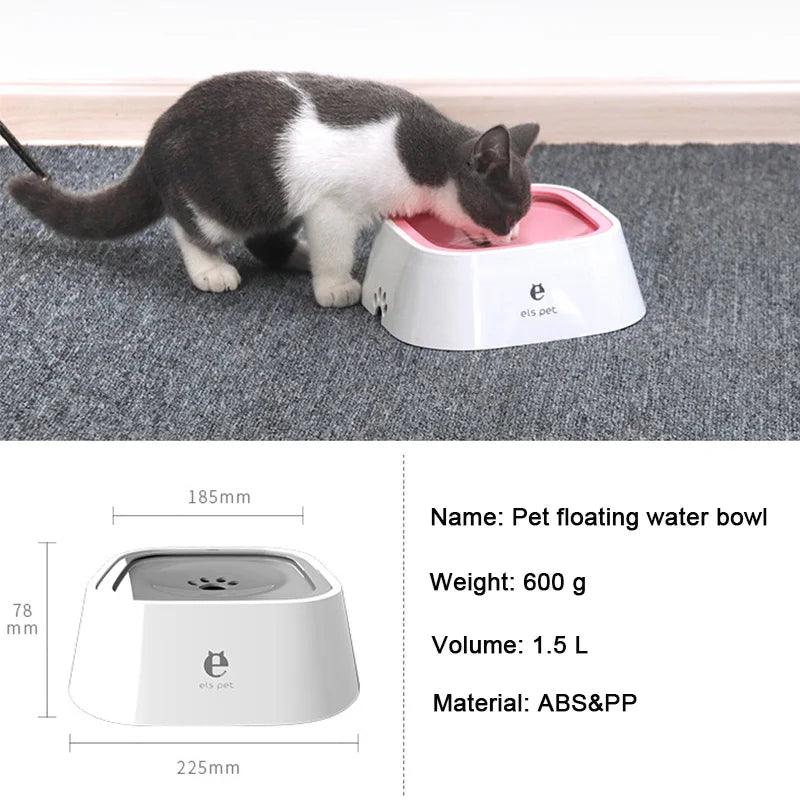 Dog Floating Non Spill Drinking Water Bowl Dispenser-Wiggleez-B-Grey-Wiggleez