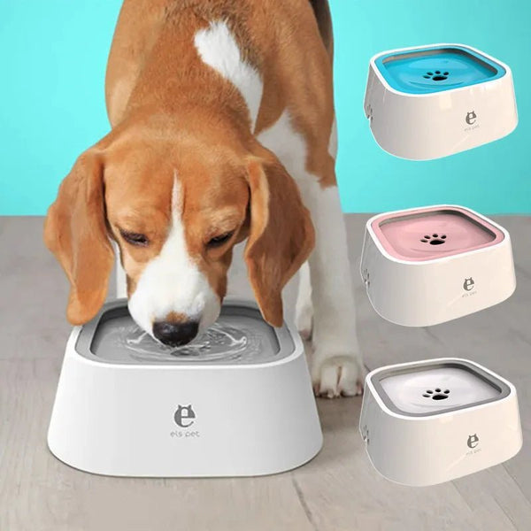 Dog Floating Non Spill Drinking Water Bowl Dispenser-Wiggleez-B-Grey-Wiggleez