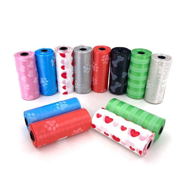 Dog Waste Bags-0-Wiggleez-Random Pattern-5 Roll-Wiggleez