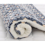 Dogs Cats Thick Fleece Warm Cozy Contemporary Sleeping Bed Blanket Mat Rug-Wiggleez-Blue Stars-M-Wiggleez