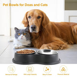 Double Slow Feeder Dog Bowl-Wiggleez-Black-Wiggleez