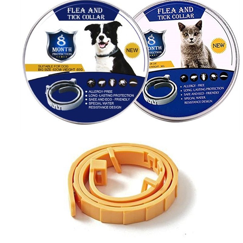 Flea Tick Prevention Collar For Dogs-Wiggleez-Yellow-15 in-Wiggleez